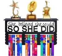 Niciksty Support Mural pour Médailles, Présentoir pour Porte-Médailles Support de Rangement pour Médailles de Marathon pour Athlètes, Gymnastes Trophées et Médailles Support de Rangement