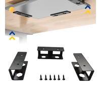 Niciksty Support pour Ordinateur Portable sous Le Bureau avec Vis, Support pour Appareils Jusqu'à 27 mm, Compatible avec Le Clavier d'un Ordinateur Portable MacBook