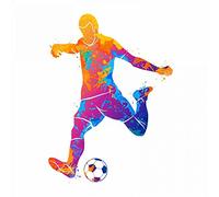 Nicima 111 Sticker mural Motif joueur de football Multicolore 930 x 1250 mm