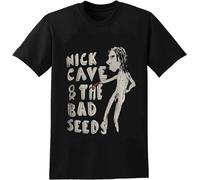 Nick Cave and The Bad Seeds T-Shirt Men's Summer Crew Neck Tops Casual Short Sleeves Tee Black M