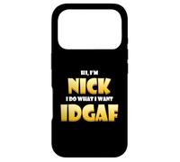 Nick Costume IDGAF Meme Personalized First Name Nick Jokes Coque pour iPhone 17 Pro