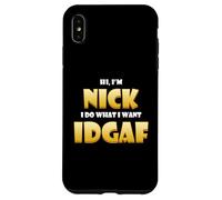 Nick Costume IDGAF Meme Personalized First Name Nick Jokes Coque pour iPhone XS Max