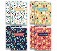 NICKANG Lot de 8 mini albums photo, 10,2 x 15,2 cm, peut contenir 36 photos, couverture transparente avec inserts décoratifs amovibles, petit album photo 10,2 x 15,2 cm.