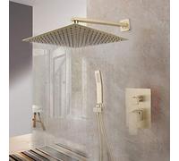 Nickel Golden 12 pouces de douche de douche ensemble de douche de douche pseudonyme LWX