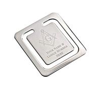NICKEL PLAQUÉ AVEC SYMBOLE MAÇONNIQUE POUR PERSONNALISER DE MARQUE-PaGE INCLUS GRAVURE &