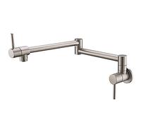 Nickel Pot remplisseur Mural Pliable d'évier en Laiton Rotatif avec Un Bras balançoire Manche à Double Articulation Robinet de Cuisine