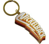 Nickelback - Porte-clés émail dégradé ombre RO11662 (taille unique) (Orange/Blanc)