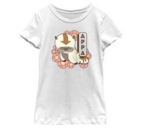 Nickelodeon Avatar: The Last Airbender Chibi Spring Girls Short Sleeve Tee Shirt, Blanc, Taille XL Fille