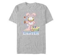 Nickelodeon Big & Tall Garfield Easter Dye Men's Tops Short Sleeve Tee Shirt, Athletic Heather, X-Large