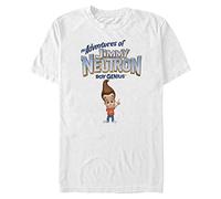 Nickelodeon Big & Tall Neutron Jimmy Points Men's Tops Short Sleeve Tee Shirt, White, X-Large