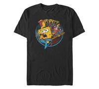 Nickelodeon Big & Tall Spongebob Squarepants Band Practice Men's Tops Short Sleeve Tee Shirt, Black, X-Large