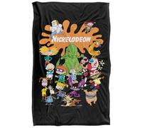 Nickelodeon Brand Nick Splat Group Plaid Ultra Doux au Toucher Soyeux - 91 x 147 cm