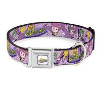 Nickelodeon Collier pour Chien avec Boucle de Ceinture de sécurité en métal The Fairly OddParents Timmy Cosmo et Wanda Group Pose Pinks, 24,1 à 33 cm de Large