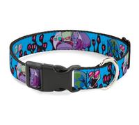 Nickelodeon Collier pour chien avec boucle en plastique, Invader Zim Gir et Piggy Rule The World Poses Blue, 24,5 à 36,8 cm de large