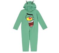 Nickelodeon Costume de costumade à fermeture éclair Bob l'éponge pour nouveau-né à grand enfant (0-3 mois - 18-20), Plancton, vert, 18-20