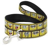Nickelodeon Laisse pour Chien Motif Bob l'éponge Jaune/Noir/Blanc 1,2 m de Long 1,3 cm de Large