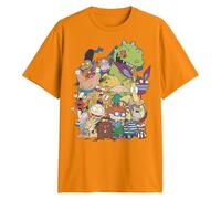 Nickelodeon Mensren Et Stimpy, Razmoket et Classique Afficher Les caractères T-Shirt à Manches Courtes T-Shirt - Orange - Grand