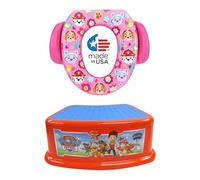 Nickelodeon Pat' Patrouille « Cool Pups » Ensemble d'apprentissage de la propreté 2 pièces - Siège de propreté doux, marchepied - Entraînement de la propreté pour fille