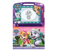 Nickelodeon Livre cartonné Pat'Patrouille Écrire et Dessiner – Tableau magnétique, stilet – Rose