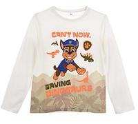 Nickelodeon Pat Patrouille, T Shirt Manches Longues Garçon (Blanc,4 Ans)