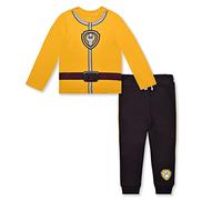 Nickelodeon Paw Patrol Ensemble t-shirt à manches longues et jogging Chase, Rubble ou Marshall pour tout-petits et petits enfants, jaune, 4