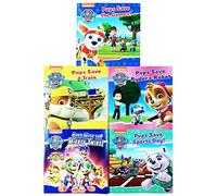 Nickelodeon Paw Patrol Pups Collection Ensemble de 5 livres (Pups Save a Train, Pups Save Sports Day !, Pups Meet The Mighty Twins !, Pups Save the Games !, Pups Save Ryder's Robot)