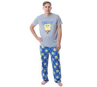 Nickelodeon Spongebob Squarepants Mens' Chillin' Sleep Pajama Set (Large)