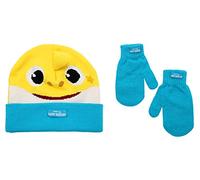 Nickelodeon Toddler Baby Shark Winter Hat and Mitten Set, Yellow, 2-5T