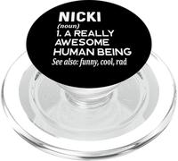 Nicki Name - Funny Name Definition - Dictionnaire de prénom PopSockets PopGrip pour MagSafe