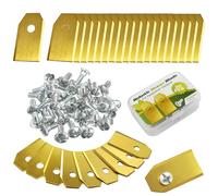 NICKLIN 30 Pièces Lame Robot Tondeuse Inoxydable avec 30 Vis,Lames Rechange et Titane Lame Tondeuse 0.75 mm Compatibles avec Robot Automower Gardena Yard Force Accessoires pour Robots à Gazon