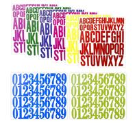 NICKLIN 8 Feuilles Autocollant Lettre Numéro 2,5cm 5cm,Vinyle Imperméable Grandes Lettres Autocollantes pour Scrapbooking,Artisanat,Cartes,Boîtes aux Lettres (8 couleurs)