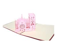Nicknocks Cathédrale de Paris - Carte postale 3D - Carte de vœux avec découpe
