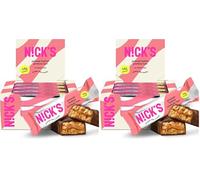 NICKS Barre protéinée faible en glucides au beurre de cacahuète, 15 g de protéines, 214 calories, céto, low carb, sans sucre ajouté, sans gluten (12 keto protein bars x 50 g) (Lot de 2)