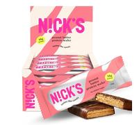 NICKS Barre protéinée Sans Sucres Ajoutés, Gaufrettes proteinées, Beurre de cacahuète Biscuits Lowcarb, Sans Gluten | 25% de protéines | 203 calories | Peanut Butter, 40 g X 24