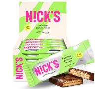 NICKS Barre protéinée Sans Sucres Ajoutés, Gaufrettes proteinées, Biscuits Sans Sucres Ajoutés Lowcarb, Sans Gluten | 25% de protéines | 203 calories | Noisette, 40 g X 24
