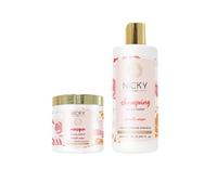 NICKY PARIS Gamme Monoï Shampoing 500 ml + Masque capillaire 500 ml soleil monoi