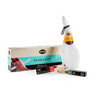 NICO JAMONES PACK CADEAU LOT PALETTE CURÉE - env. 4,5 kg + saucisse ibérique + saucisse ibérique + boîte décorée