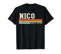 Nico Rétro Vintage Hommes Enfants Garçons Prénom T-Shirt