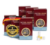 Nicobuster Filtre cigarette - Anti Goudron et Nicotine - Lot de 180 filtres - fixation filter pour fumeurs - réduit les polluants, goudron, nicotine - aucune perte de goût - 6 x 30 filtres