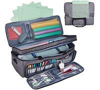 NICOGENA Étui de Transport Double Couche avec Poche pour Tapis pour Cricut Explore Air 2, Cricut Maker, Cricut Maker 3, Cricut Explore 3, Plusieurs Grandes Poches Avant pour Outils, Accessoires et