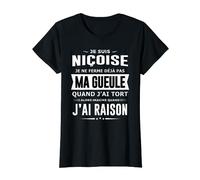 Niçoise je ferme pas ma gueule cadeau femme humour fête Nice T-Shirt