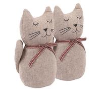 Nicola Cat Spring Door Stop dans Tissu - Jasper - Vintage décoratifs Doorstop - Lot de 2