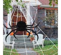 NiCola Décorations en forme d'araignée géante pour Halloween, 89,9 cm, ballon araignée gonflable en PVC avec yeux rouges pour décoration de fête intérieure ou extérieure (style 2)