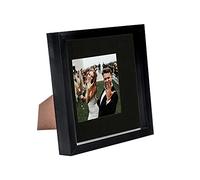 Nicola Spring 3D Box Cadre Photo - Artisanat Suspendu Debout Ombre Cadres - 8 x 8 avec 4 x 4 Mount - Noir/Noir