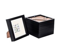 Nicola Spring 5 pièces 6 x 6 3D Shadow Box Cadre Photo Set - Craft Affichage Cadre Photo avec 4 x 4 Mount - Verre Ouverture - Noir/Ivoire