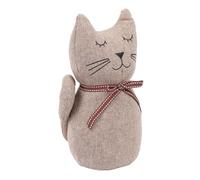 Nicola Spring Butée de porte Jasper le chat - 16 x 25 cm - Gris - Paquet de 1 - Butée de porte lestée décorative d'intérieur vintage, butée de porte en forme d'animal