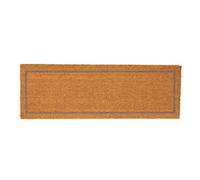 Nicola Spring Mat à Double Porte à la Coco - nattes de Bienvenue en Plein air à Noix de Coco Naturelle - 120 x 40 cm - encadré Gris