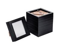 Nicola Spring Noir 4x4 boîte Photo Frame - Permanent & Suspendus x5
