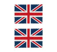 Nicola Spring Tapis de Porte de Coco - nattes de Bienvenue en Plein air naturales à la Noix de Coco - 60 x 40 cm - Union Jack - Pack de 2
