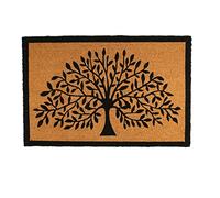 Nicola Spring Tapis de Porte de Coiffe - Natural Nather Coconut Intérieur Enforcy Natch d'accueil - 90 x 60cm - Arbre de Vie